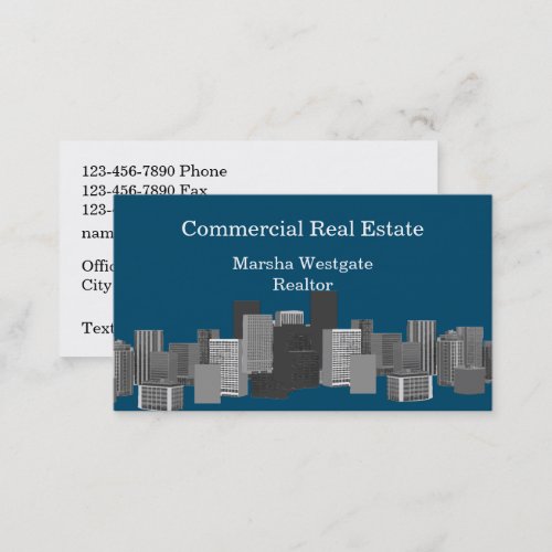 Commercial Real Estate Agent Business Cards