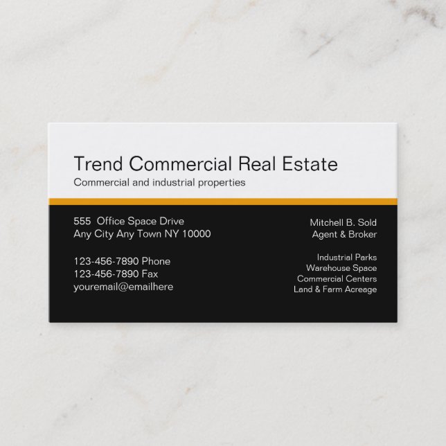 Commercial Real Estate Business Cards (Front)