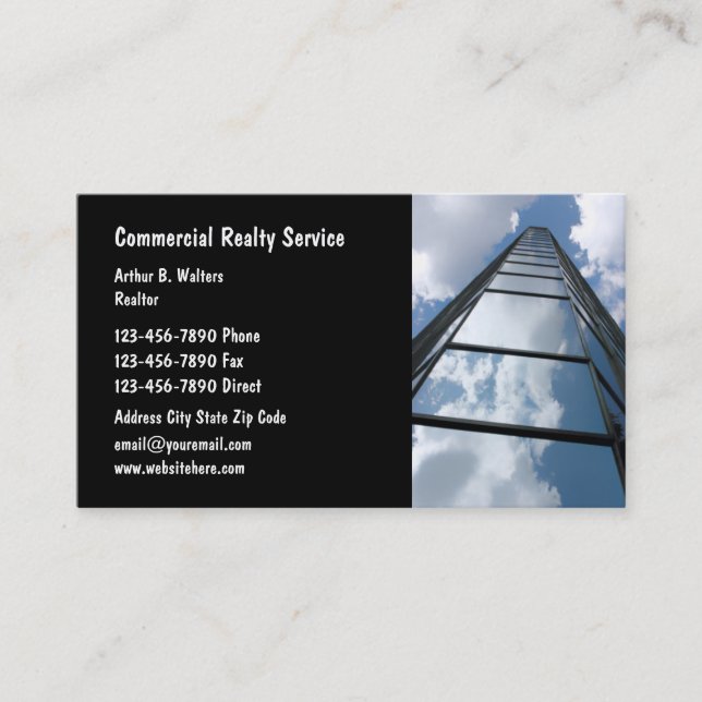 Commercial Real Estate Business Cards (Front)
