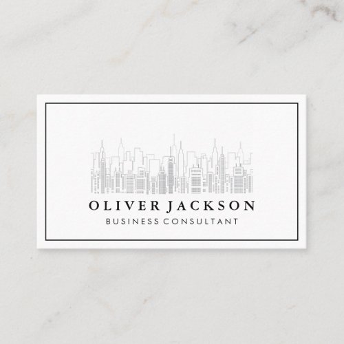 Commercial Real Estate  City Downtown Business Card