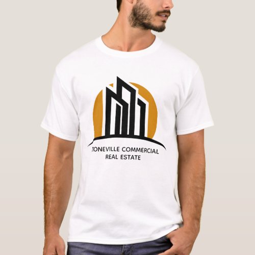 Commercial Real Estate Company Building Skyline T_Shirt