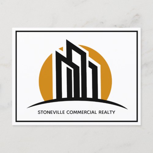 Commercial Real Estate Company Simple Chic Custom Postcard