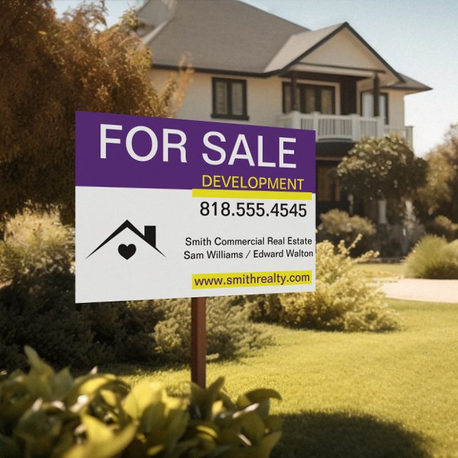 Commercial Real Estate Development for Sale Sign (commercial real estate yard sign)