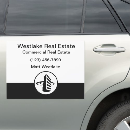 Commercial Real Estate Logo Template Car Magnet