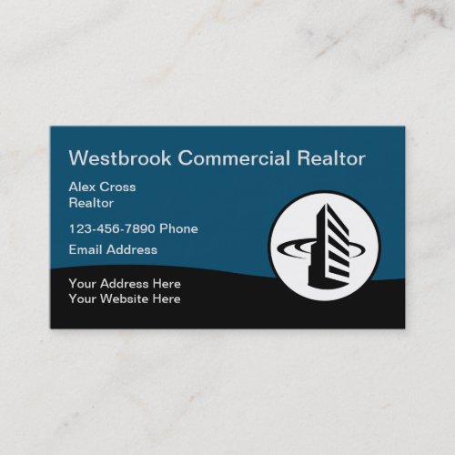 Commercial Real Estate Modern Business Cards
