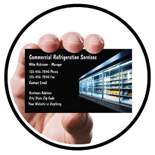 Commercial Refrigeration Contractor  Business Card