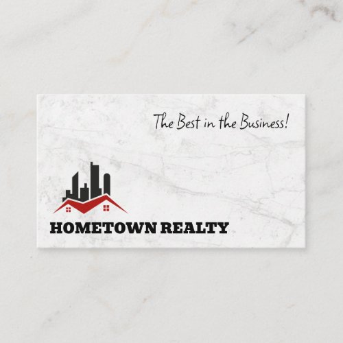 Commercial Residential Logo  Real Estate Business Card