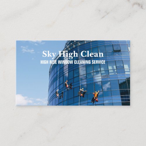 Commercial Skyscraper High Rise Window Cleaning  Business Card