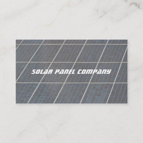 Commercial solar panel bank business card