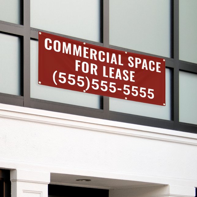 Commercial Space for Lease Banner (Outside Building)