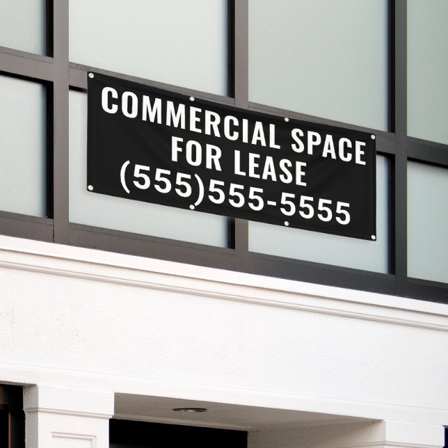 Commercial Space for Lease Banner (Outside Building)