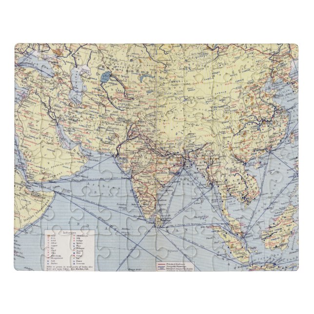 Commercial Trade Routes | South Asia Jigsaw Puzzle (Puzzle Horizontal)
