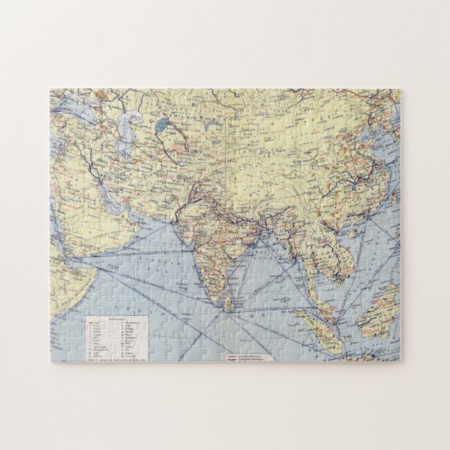 Commercial Trade Routes | South Asia Jigsaw Puzzle (Horizontal)