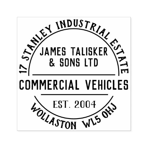 Commercial Vehicles Rubber Stamp