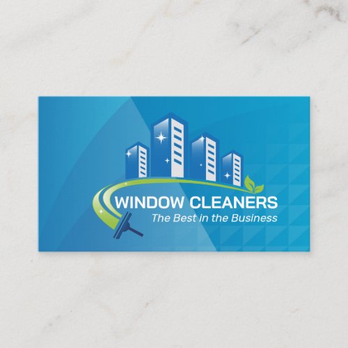 Commercial Window Cleaning Logo Business Card