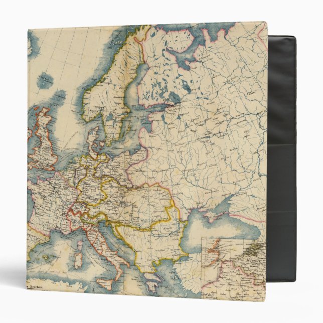 Commerciale Industrial Map of Europe 3 Ring Binder (Front/Inside)
