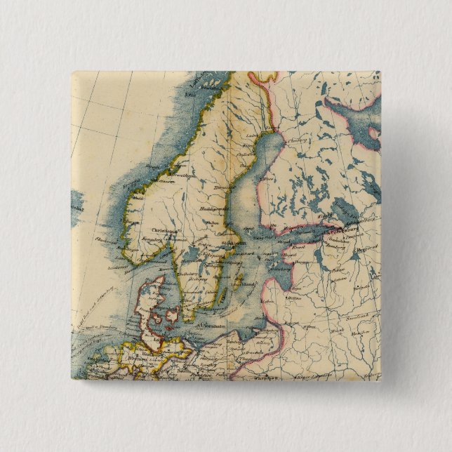 Commerciale Industrial Map of Europe Pinback Button (Front)