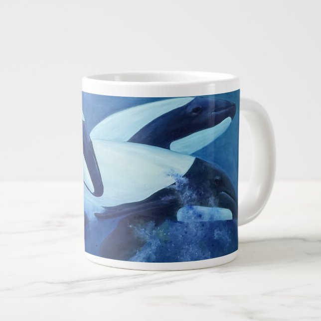 Commersons Dolphins Giant Coffee Mug (Front Right)