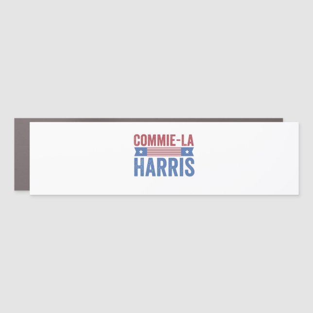 Commie-La Harris 2024 Funny Anti Kamala Harris Car Magnet (Front)