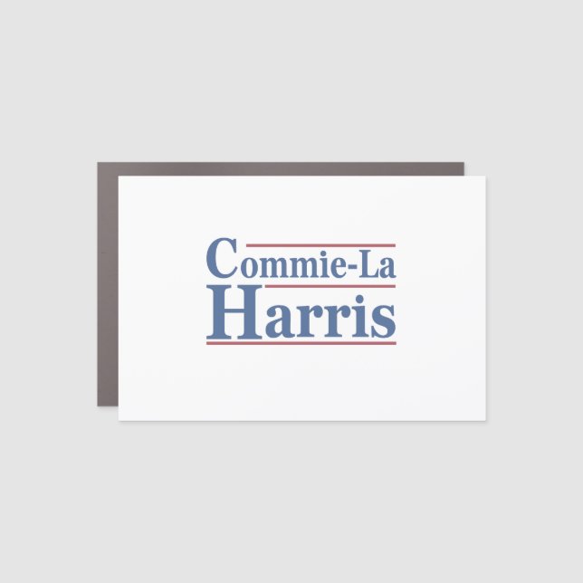 Commie-La Harris 2024 Funny Anti Kamala Harris Car Magnet (Front)