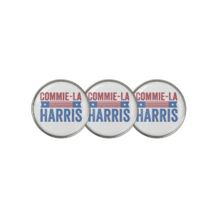 Commie-La Harris 2024 Funny Anti Kamala Harris Golf Ball Marker