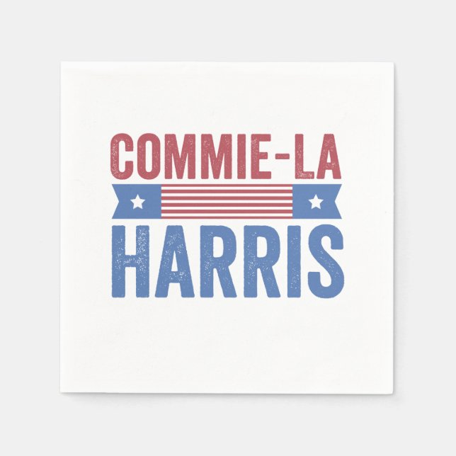 Commie-La Harris 2024 Funny Anti Kamala Harris Napkins (Front)