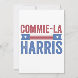 Commie-La Harris 2024 Funny Anti Kamala Harris Thank You Card