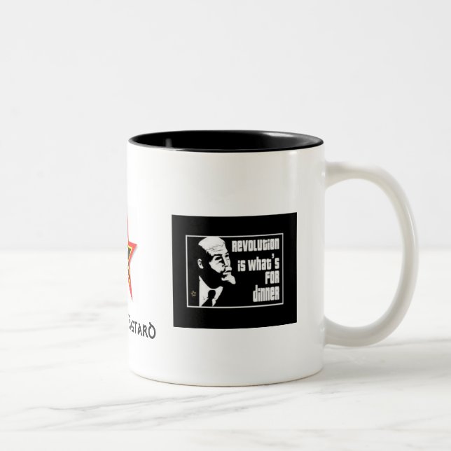 commie:revolution, commie star, commie:revoluti... Two-Tone coffee mug (Right)