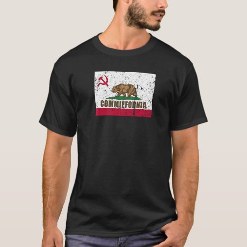 Commiefornia  Anti Marxist Communist California Fl T_Shirt