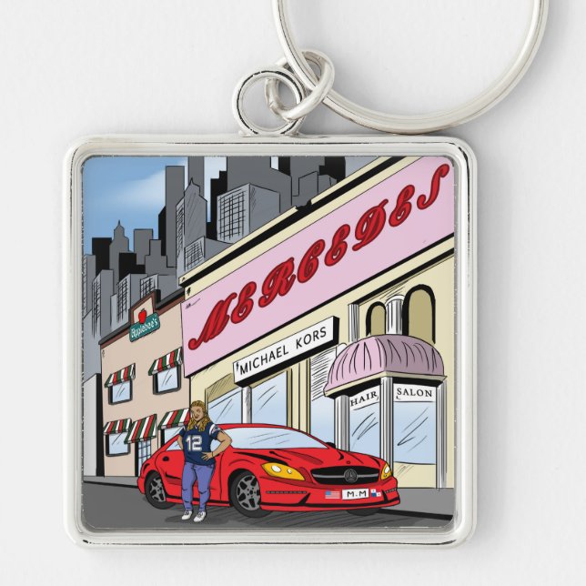 Commission  Comic Design Keychain (Front)