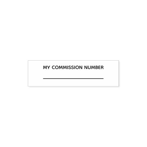 Commission number supplementary notary public self_inking stamp