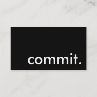commit. business card