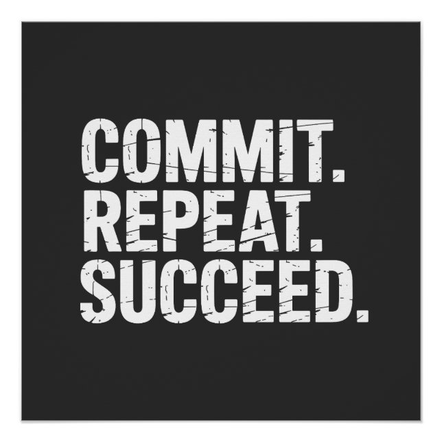Commit Repeat Succeed - Growth Mindset Poster (Front)