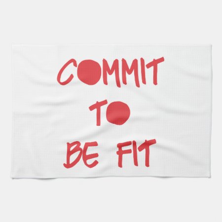 Commit To Be Fit Motivational Workout Gym Towel