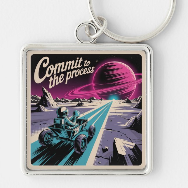 Commit To The Process Keychain (Front)