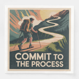 Commit To The Process Paper Dinner Napkins