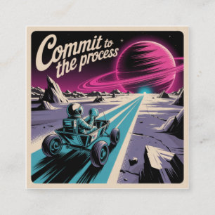 Commit To The Process Square Business Card