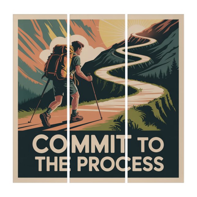 Commit To The Process Triptych (Front)