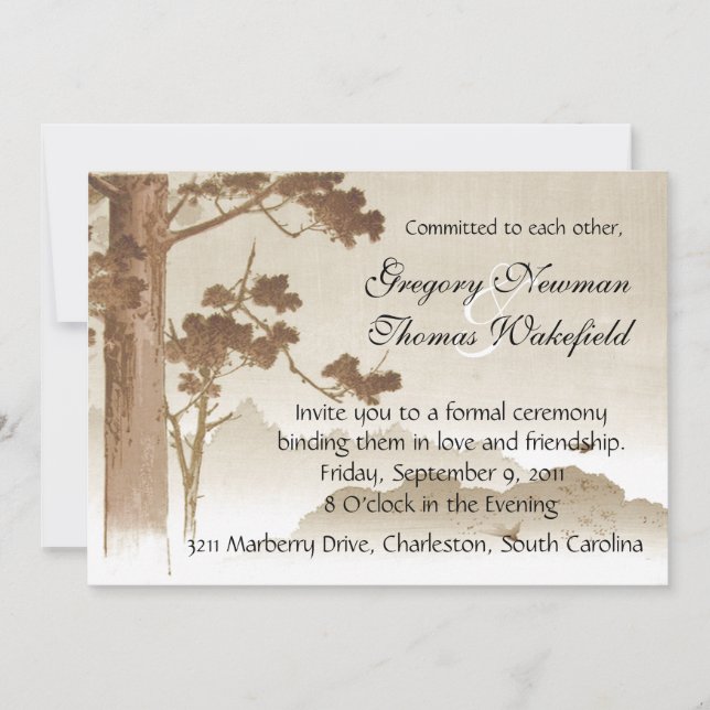 Commitment Ceremony Invitation (Front)
