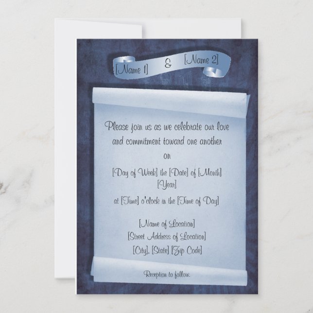 Commitment Ceremony Invitations (Front)