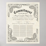 Commitment Guestbook and Wedding Certificate<br><div class="desc">Add a GUEST REGISTER to your Ceremonial Wedding Certificate! Instead of a Guestbook, display your beautiful certificate at your ceremony for all attendants to see and sign as witnesses to your vows. Personalize your certificate for ALL Unions and Partnerships and "make it your own" -- Re-word all text / all...</div>