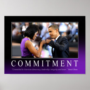 Commitment (Obama Fist Bump) Poster