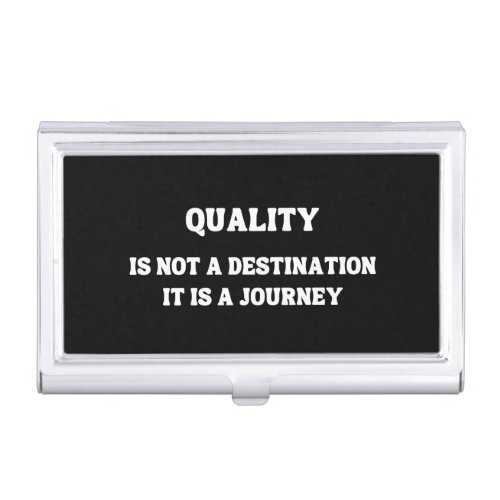 Commitment to Quality A Journey of Excellence Business Card Case