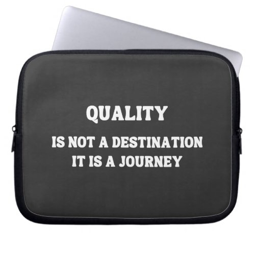 Commitment to Quality A Journey of Excellence Laptop Sleeve