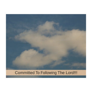 Committed To Following The Lord Wood Wall Art