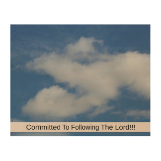 Committed To Following The Lord Wood Wall Art