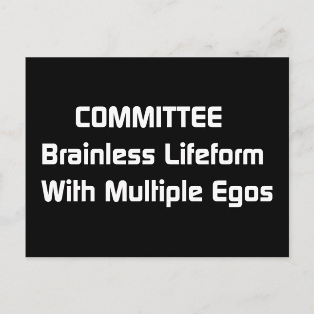 Committee Humor Postcard (Front)