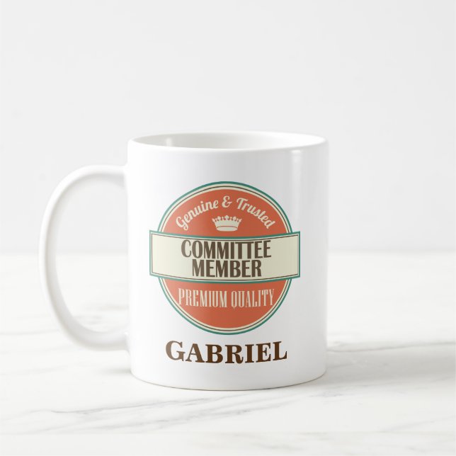Committee Member Personalized Office Mug Gift (Left)