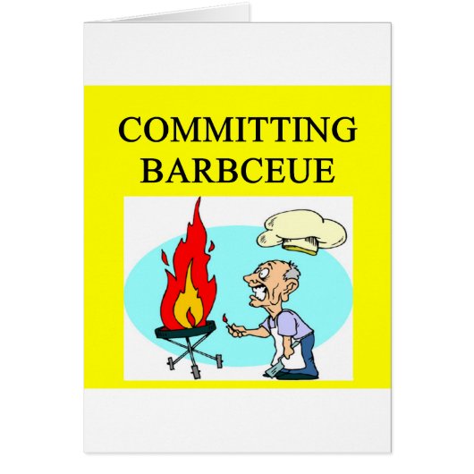 committing barbecue joke cards (Front)