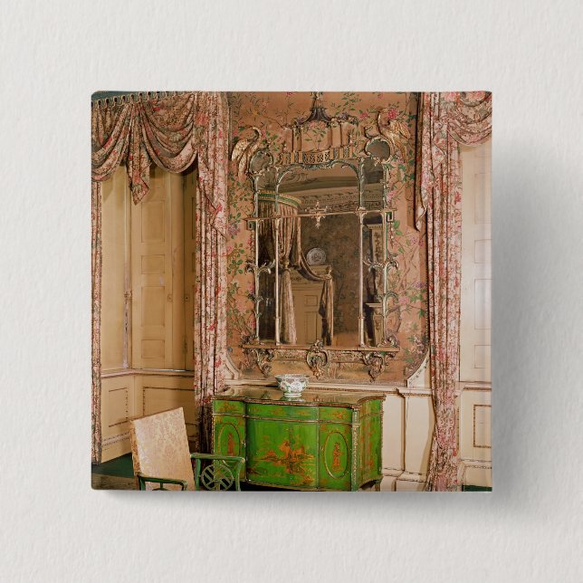 Commode and chair in the state bedchamber pinback button (Front)